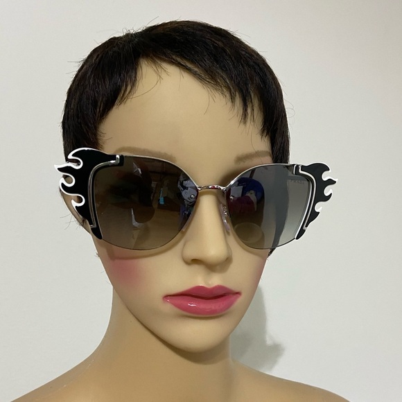 Prada Black White Silver Metal Su… - Picture 3 of 11